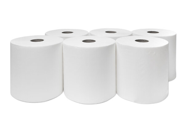 Handtuchrollen DELUXE - 2-lagig - 140 m - 18,5 cm - Kern 50 mm - 3 Verpackungen = 18 Rollen