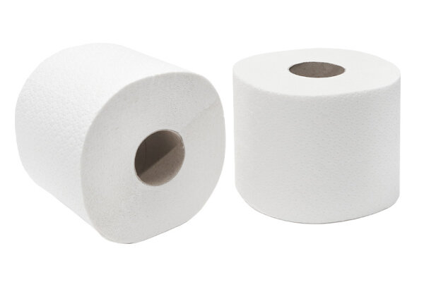 Toilettenpapier Kleinrollen CLASSIC - 2-lagig - 250 Blatt - Tissue RC weiß - 2 Verpackungen = 128 Rollen