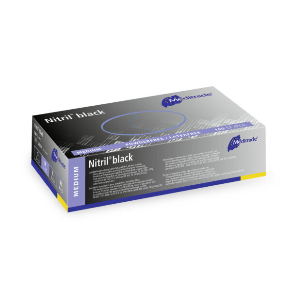 Nitril Handschuhe Classic - Größe M - schwarz - ungepudert - 100 Stück