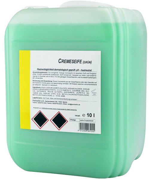 Sefencreme - Duft Apfel - grün - 2 x 10 Liter